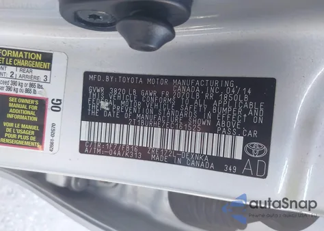 2014 Toyota Corolla Le из США, поврежденный, VIN 2T1BURHE7EC161525